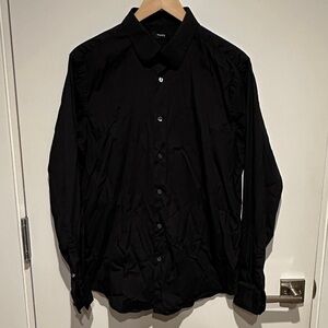Theory Black Men's Button-Up Shirt